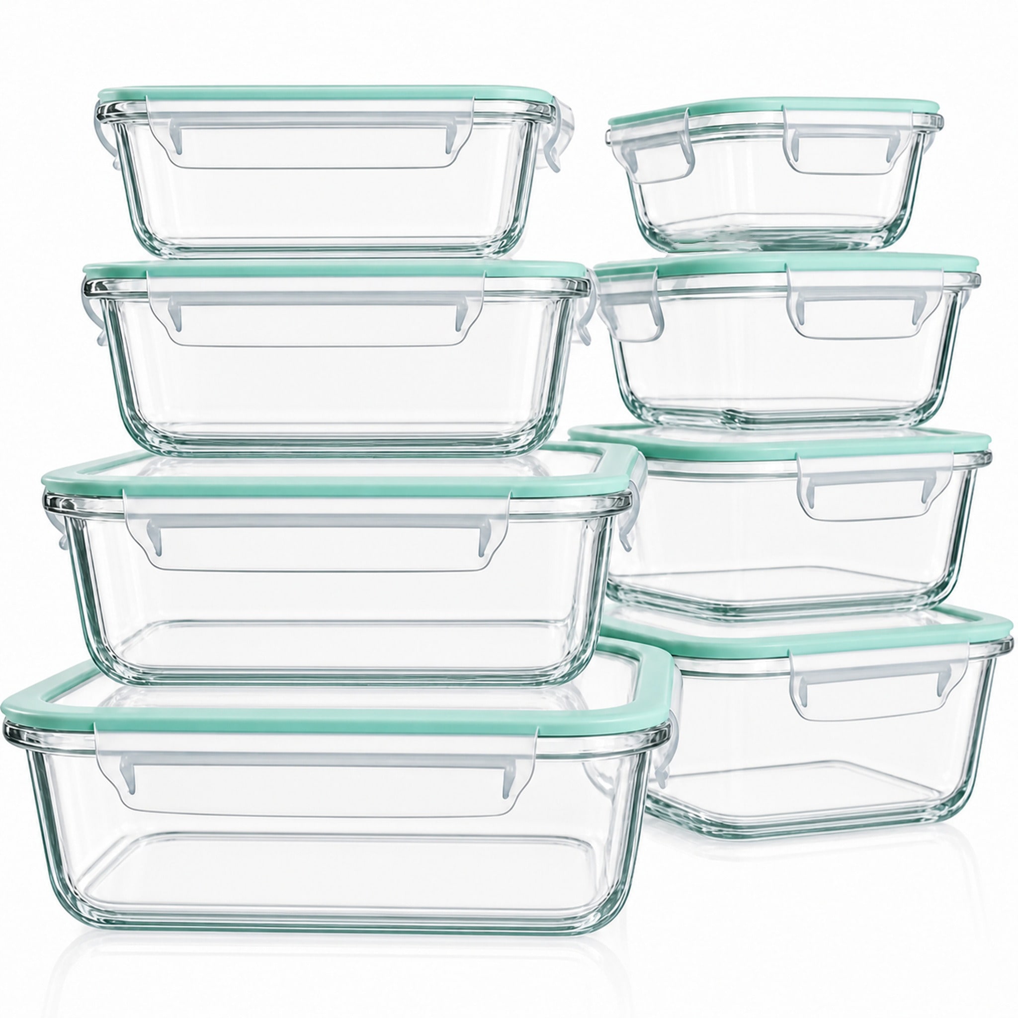 Food Storage Boxes With Lids - 16Sealed Glass Food Storage Containers, Picnic