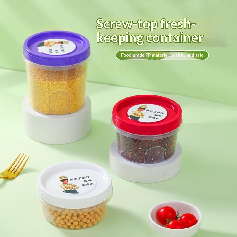 Food Storage Glass Round - 4 Pcs Round Food Fresh Keeping