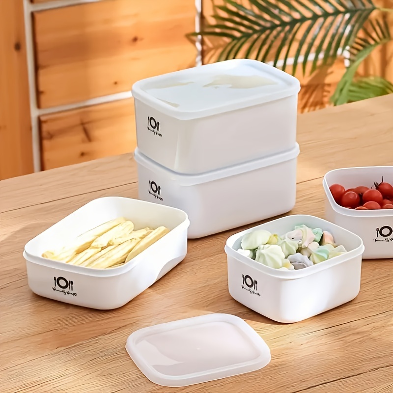 Food Storage Boxes With Lids - Food Grade Rectangular Plastic Lunch Bento