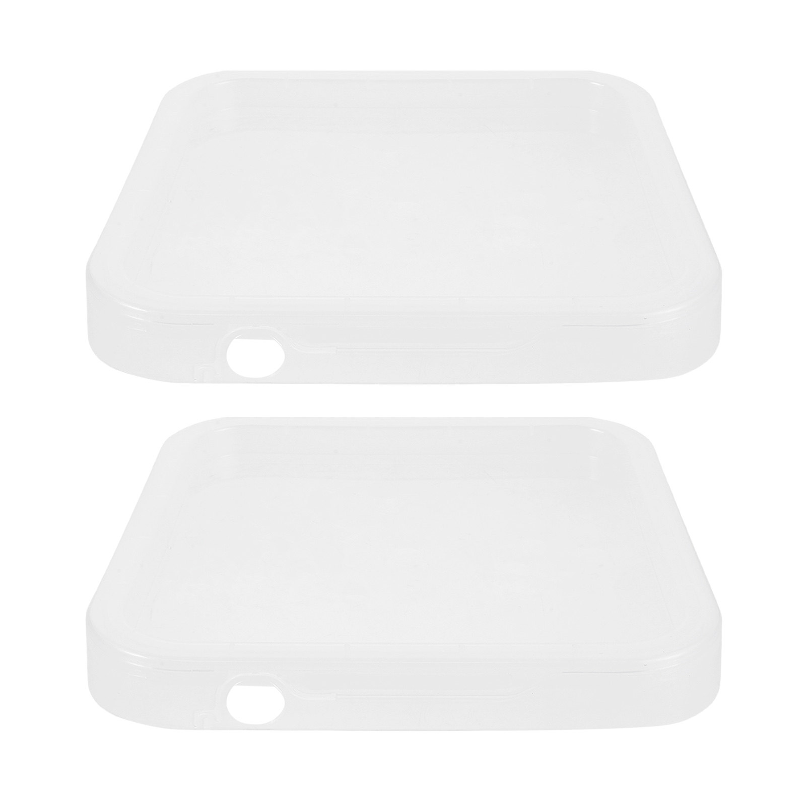 Food Storage Plastic Containers With Lids - 2Pcs Square Plastic Bucket Lid Clear