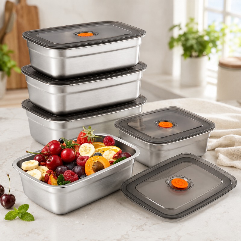 Food Storage Camping - Stainless Steel Large Capacity Bento Box