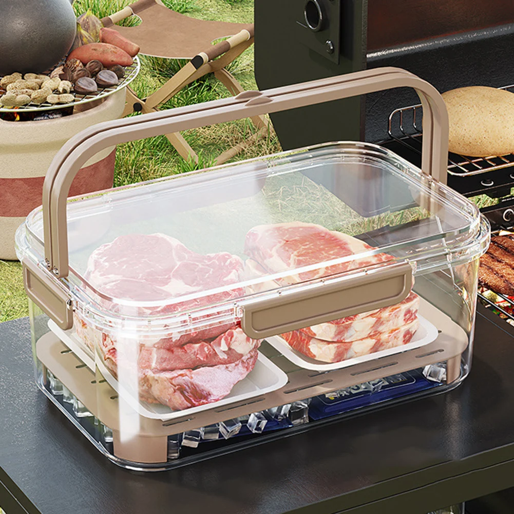 Food Storage Plastic Containers With Lids - Portable Food Storage Container Large Capacity
