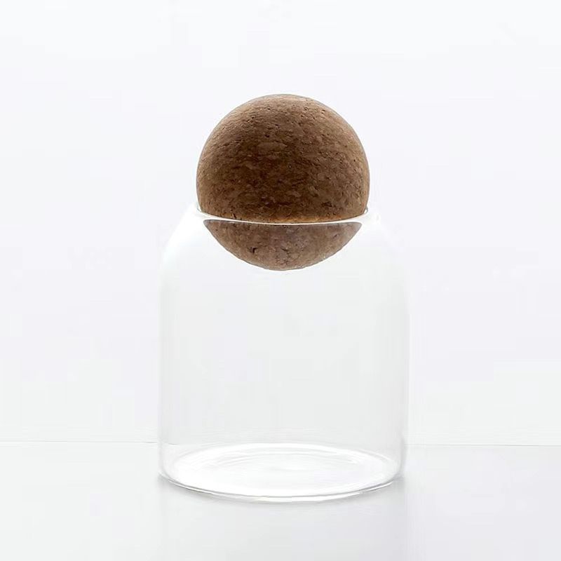 Clear Glass Storage Jars With  - Food Storage Glass Round review and price