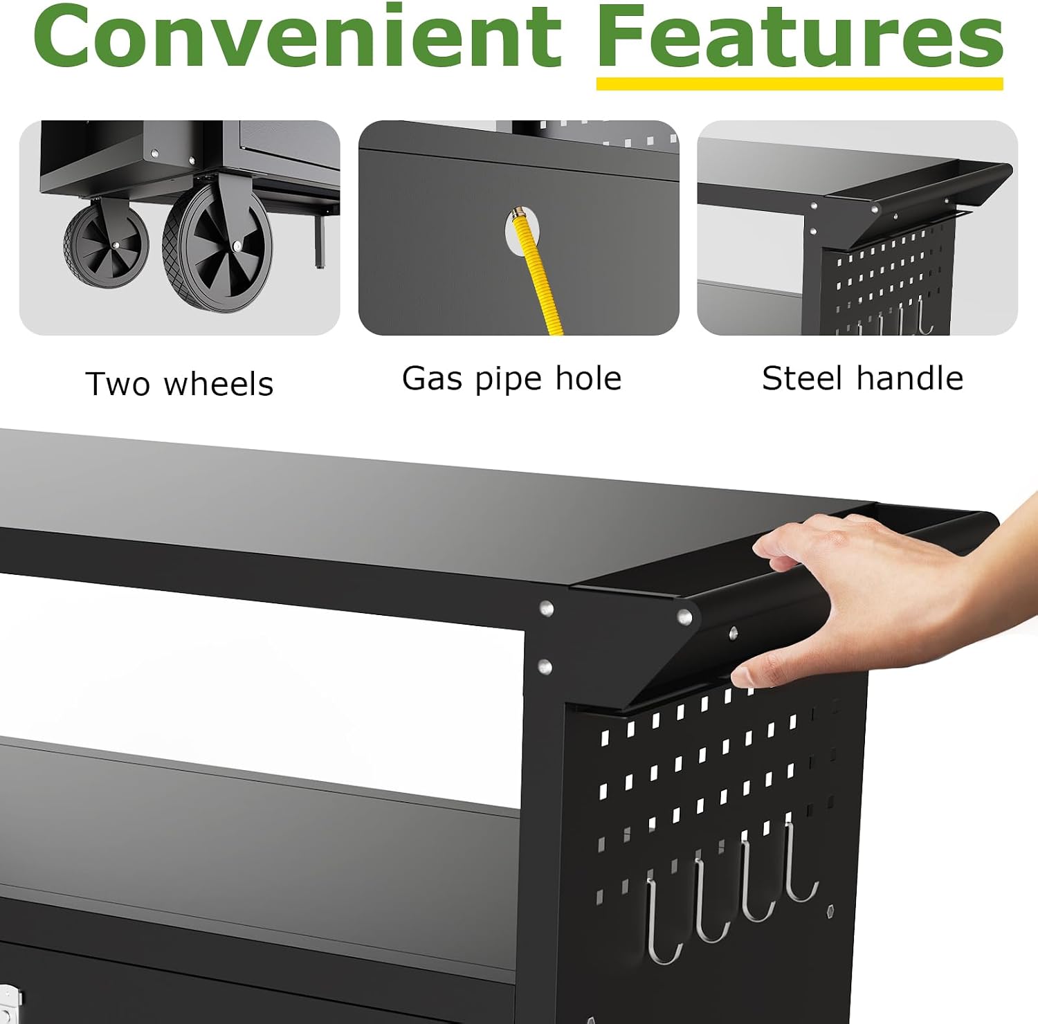 Outdoor Grill Cart Table With  - Food Storage Camping review and price