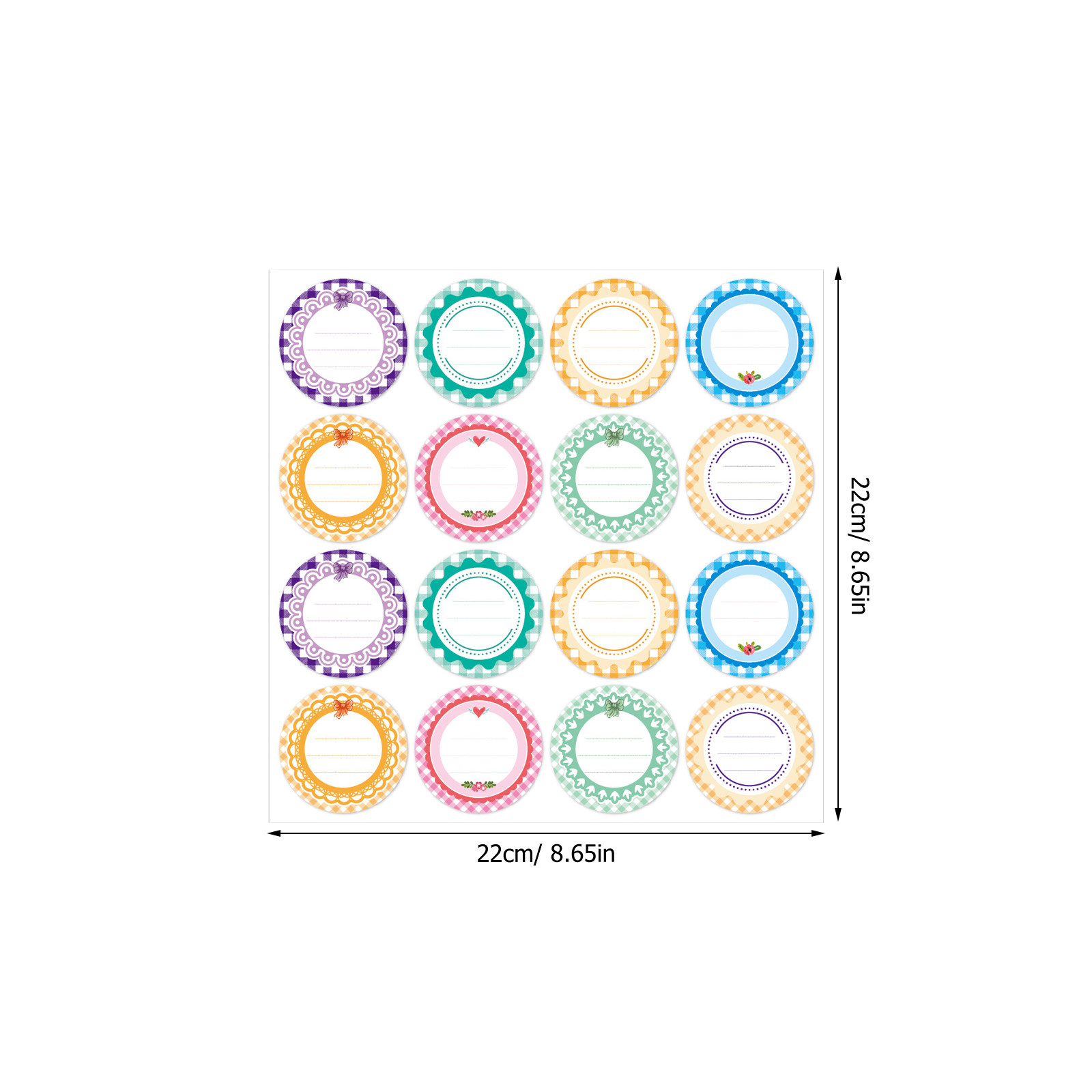 20Sheets Colored Round Waterpr - Food Storage Glass Round review and price