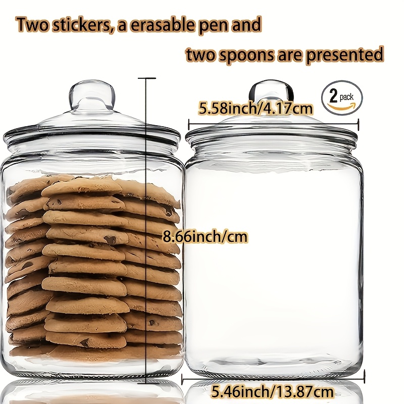2pcs Glass Pantry Jar with Cla - Food Storage Utensils review and price