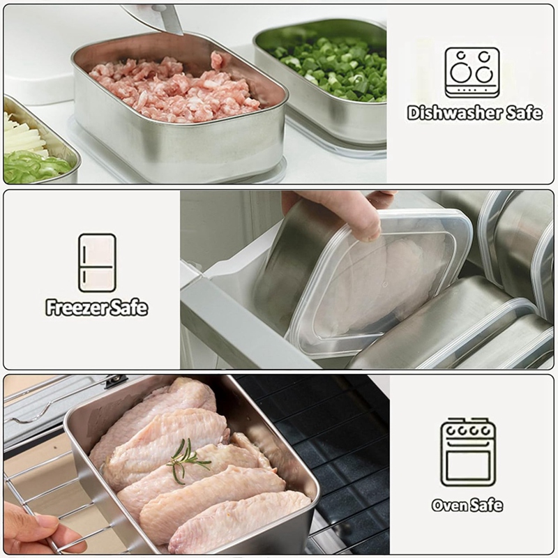 Stainless Steel Containers for - Food Storage Boxes With Lids review and price