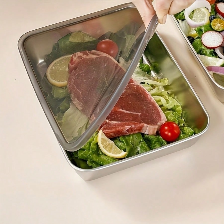 6pcs(3 Boxes+ 3 Lids) Stainles - Food Storage Boxes With Lids review and price