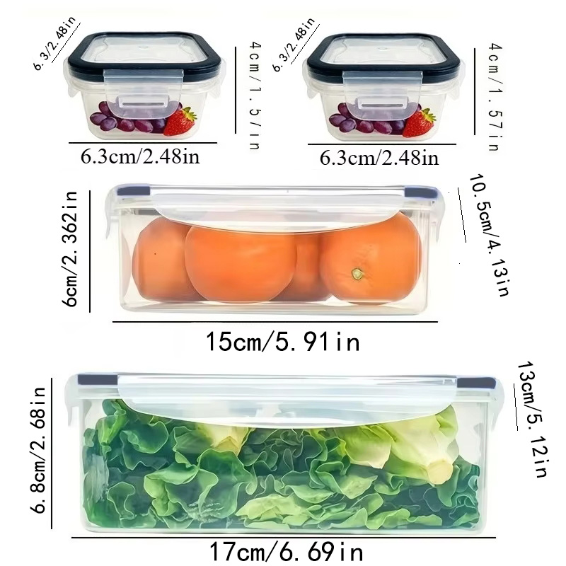 8Pcs Set Includes 4 Containers - Food Storage Boxes With Lids review and price
