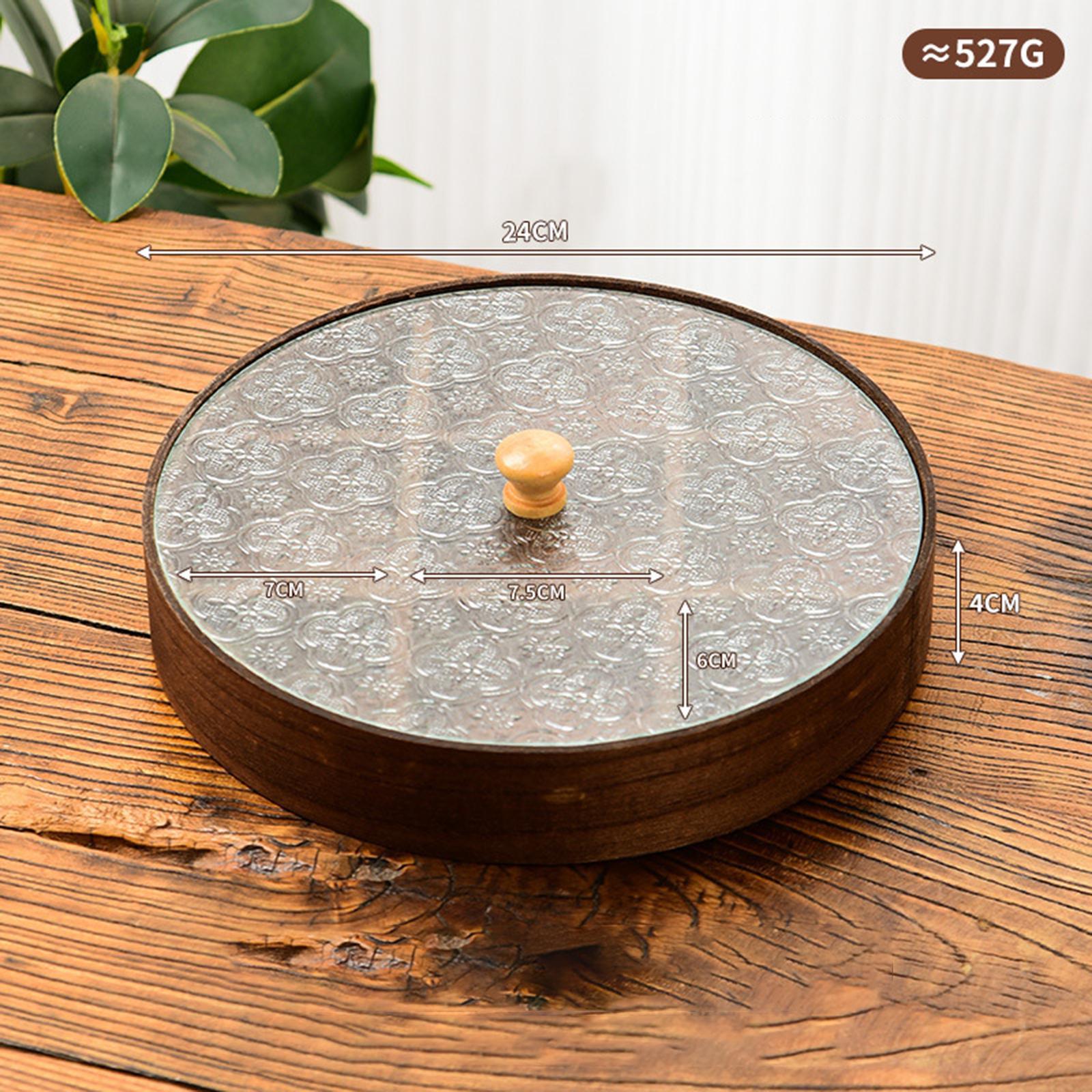 Divided Serving Tray with Comp - Food Storage Glass Round review and price