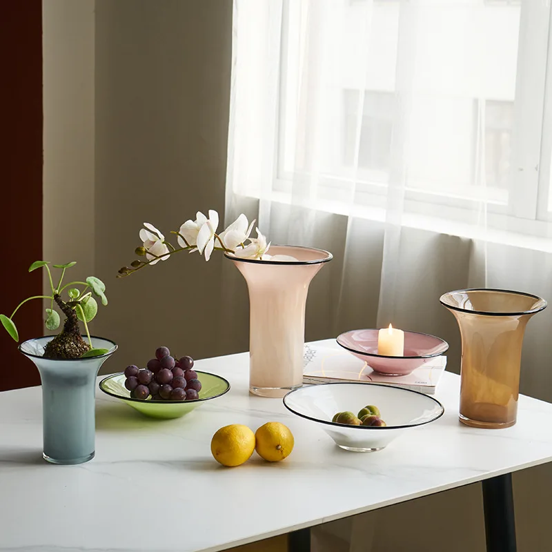 Wide Mouthed Black Edged Color - Food Storage Glass Round review and price