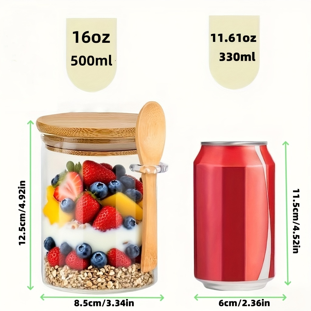 1/2/4/8Pcs Oatmeal Glass Cup S - Food Storage Glass Round review and price