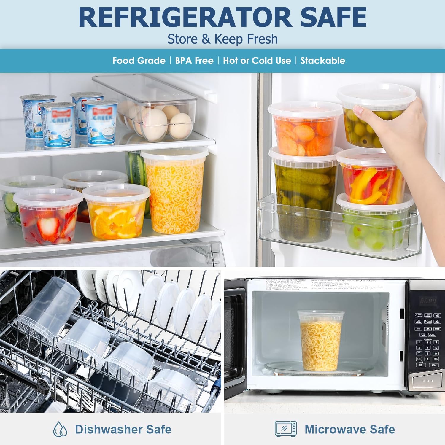 24pcs Deli Food Storage Contai - Food Storage Plastic Containers With Lids review and price