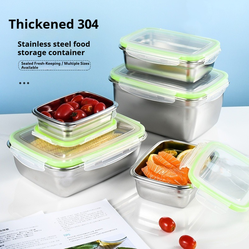 304 Stainless Steel Lunch Box  - Food Storage Boxes With Lids review and price