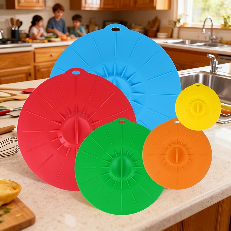 5-Piece Silicone Lids, Heat-Re - Food Storage Utensils review and price