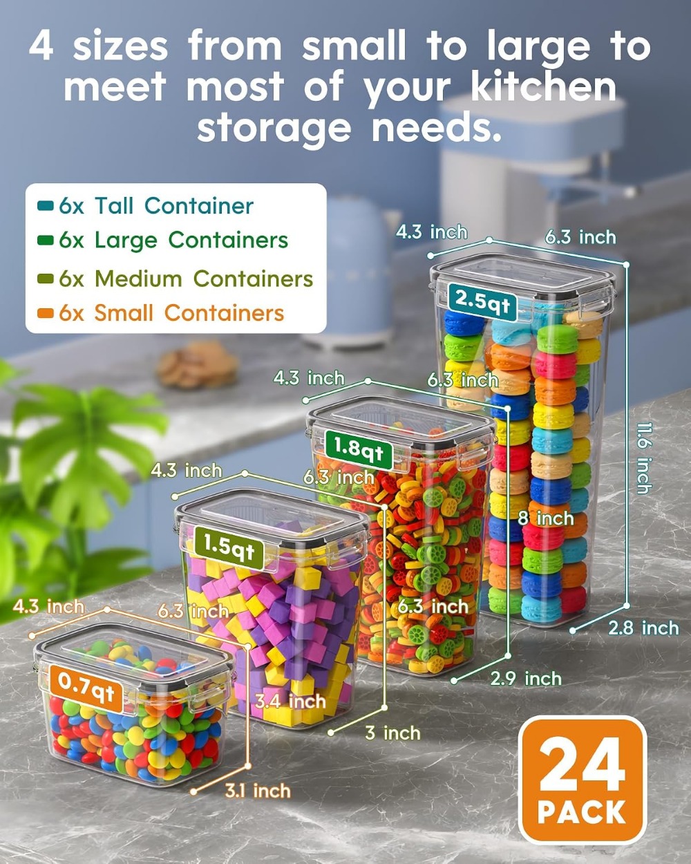 24 PCS Airtight Food Storage C - Food Storage Plastic Containers With Lids review and price