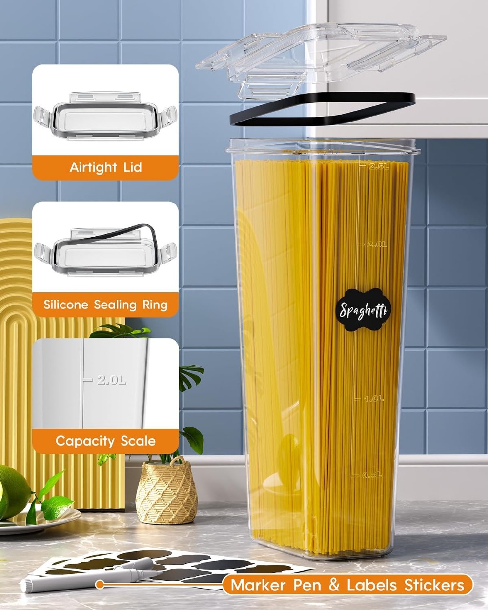 24 PCS Airtight Food Storage C - Food Storage Plastic Containers With Lids review and price